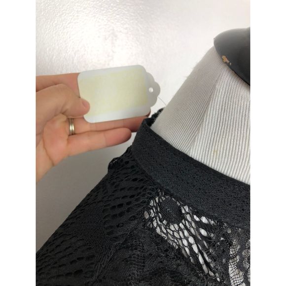 Entro Black Lace Mini Dress Tunic New Medium - Picture 5 of 7